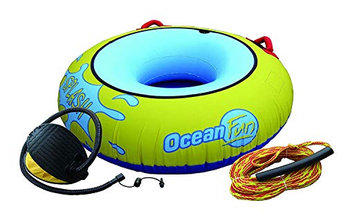 Schlepp Tube Splash Wasser-Reifen Schlepp-Reifen Towable Fun-Tube Schlepp-Ring mit Pumpe und 15 m Seil von Ocean Fun