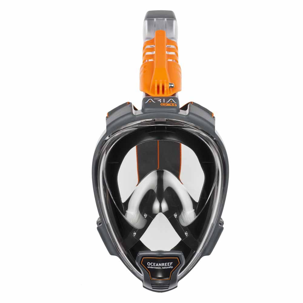 Ocean Reef Aria Qr+ Full Face Snorkeling Mask With Camera Holder Grau S-M von Ocean Reef
