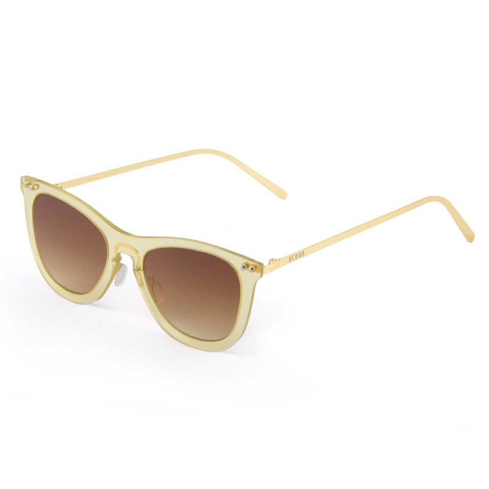 Ocean Sunglasses Genova Sunglasses Gelb,Braun Transparent Yellow / Metal Gold Temple/CAT2 Mann von Ocean Sunglasses
