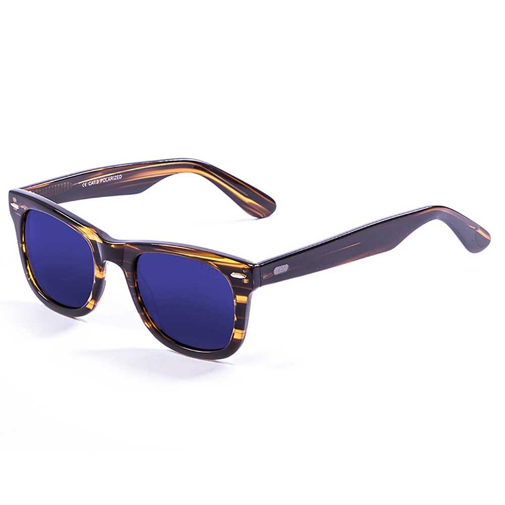 Ocean Sunglasses Lowers Polarized Sunglasses Braun Frame Dark Brown / Revo Blue/CAT3 Mann von Ocean Sunglasses