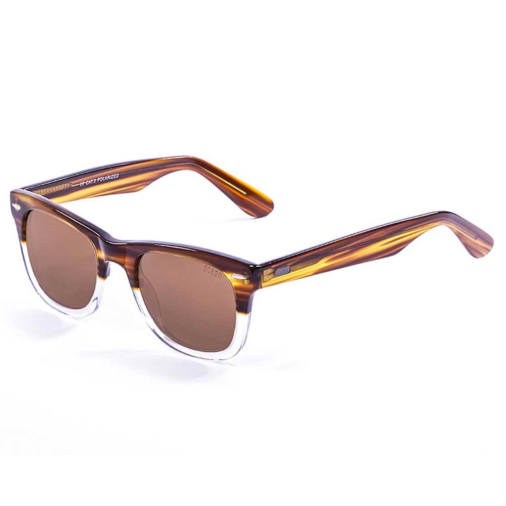 Ocean Sunglasses Lowers Polarized Sunglasses Braun Frame Light Brown-White / Brown/CAT3 Mann von Ocean Sunglasses