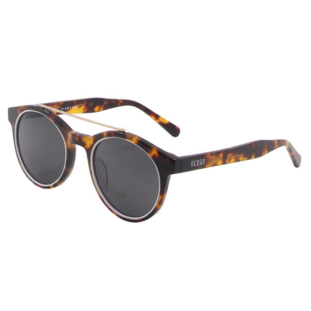 Ocean Sunglasses Tiburon Sunglasses Braun White Ring / Smoke/CAT3 Mann von Ocean Sunglasses