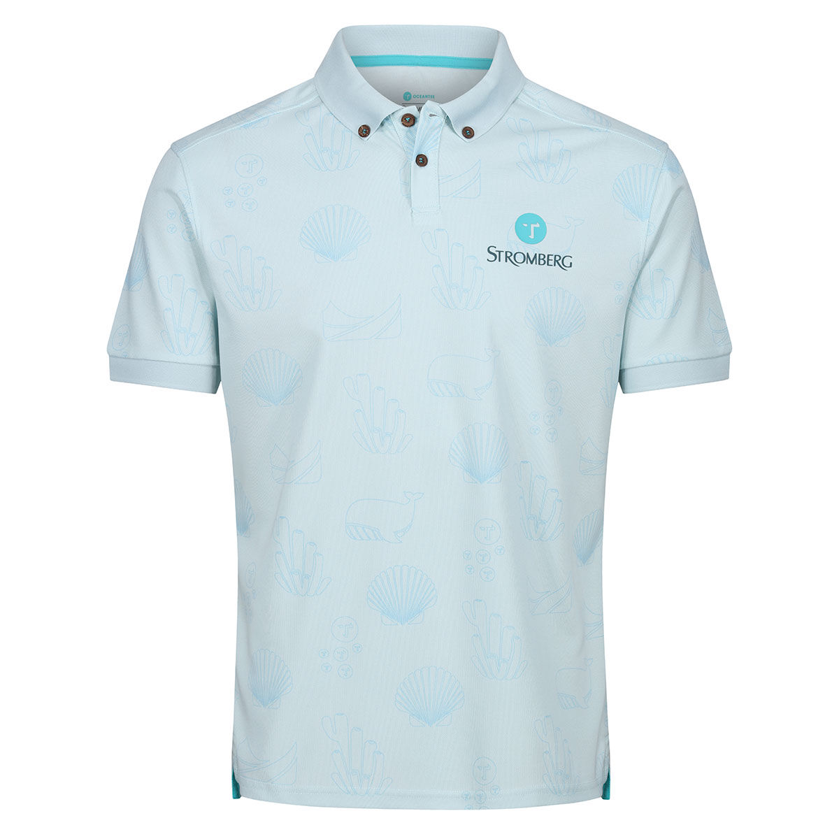 Ocean Tee Mens Light Blue Stromberg Golf Polo Shirt, Size: Small| American Golf von Ocean Tee