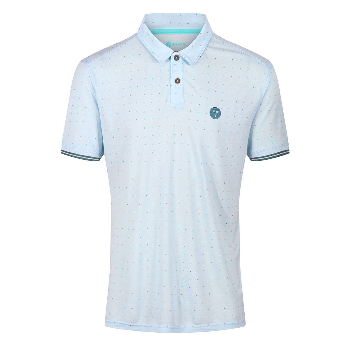 Ocean Tee Stromberg OCEANTEE Repeat Print Golf Polo Shirt, Mens, Winter sky, Large | American Golf von Ocean Tee