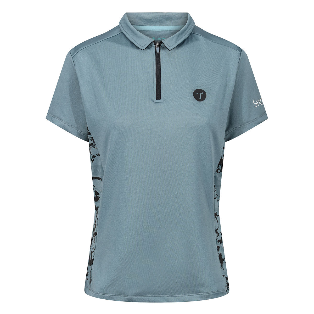 Ocean Tee Stromberg Womens Print Golf Polo Shirt, Female, Grey, Small | American Golf von Ocean Tee