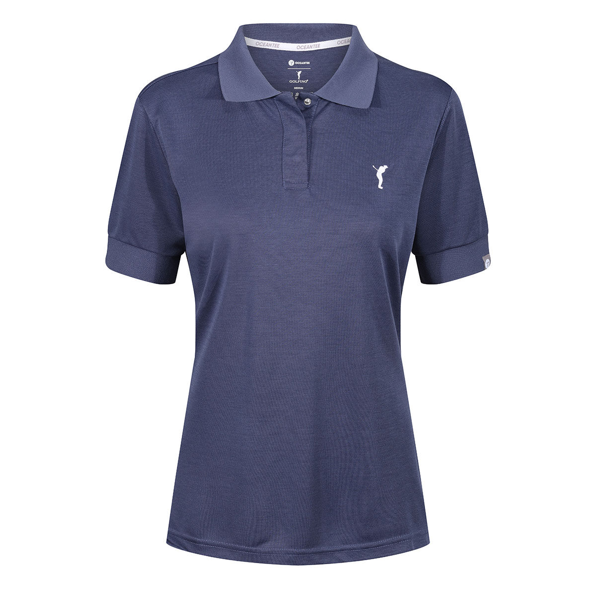 Ocean Tee Women's Blue Embroidered GOLFINO Wave Golf Polo Shirt, Size: Small | American Golf von Ocean Tee