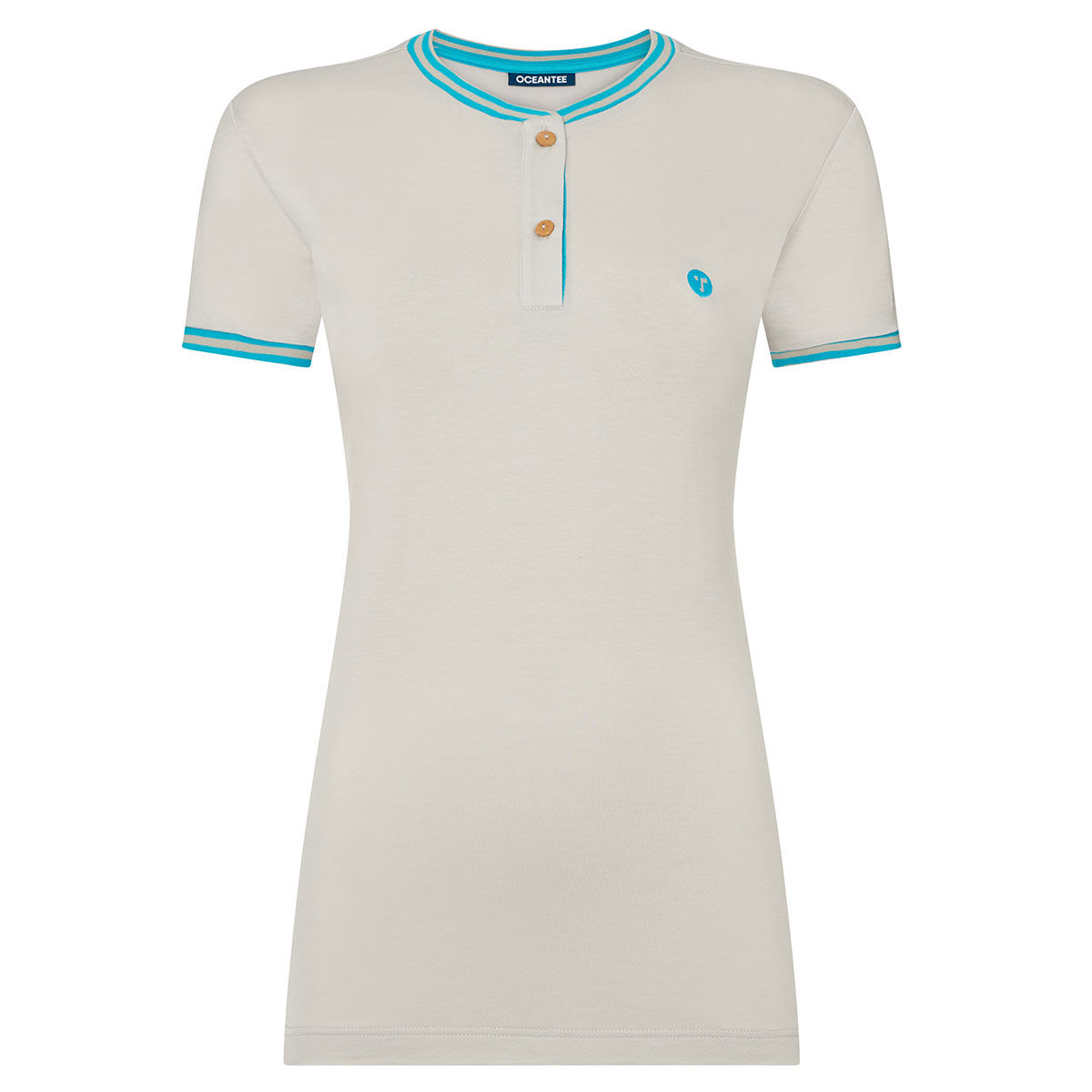 Ocean Tee Womens Light Grey Lightweight Oceanic Golf Polo Shirt, Size: Medium | American Golf von Ocean Tee