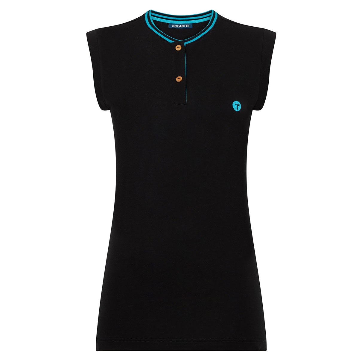 Ocean Tee Womens Oceanic Sleeveless Breathable Golf Polo Shirt, Female, Black, Xs | American Golf von Ocean Tee