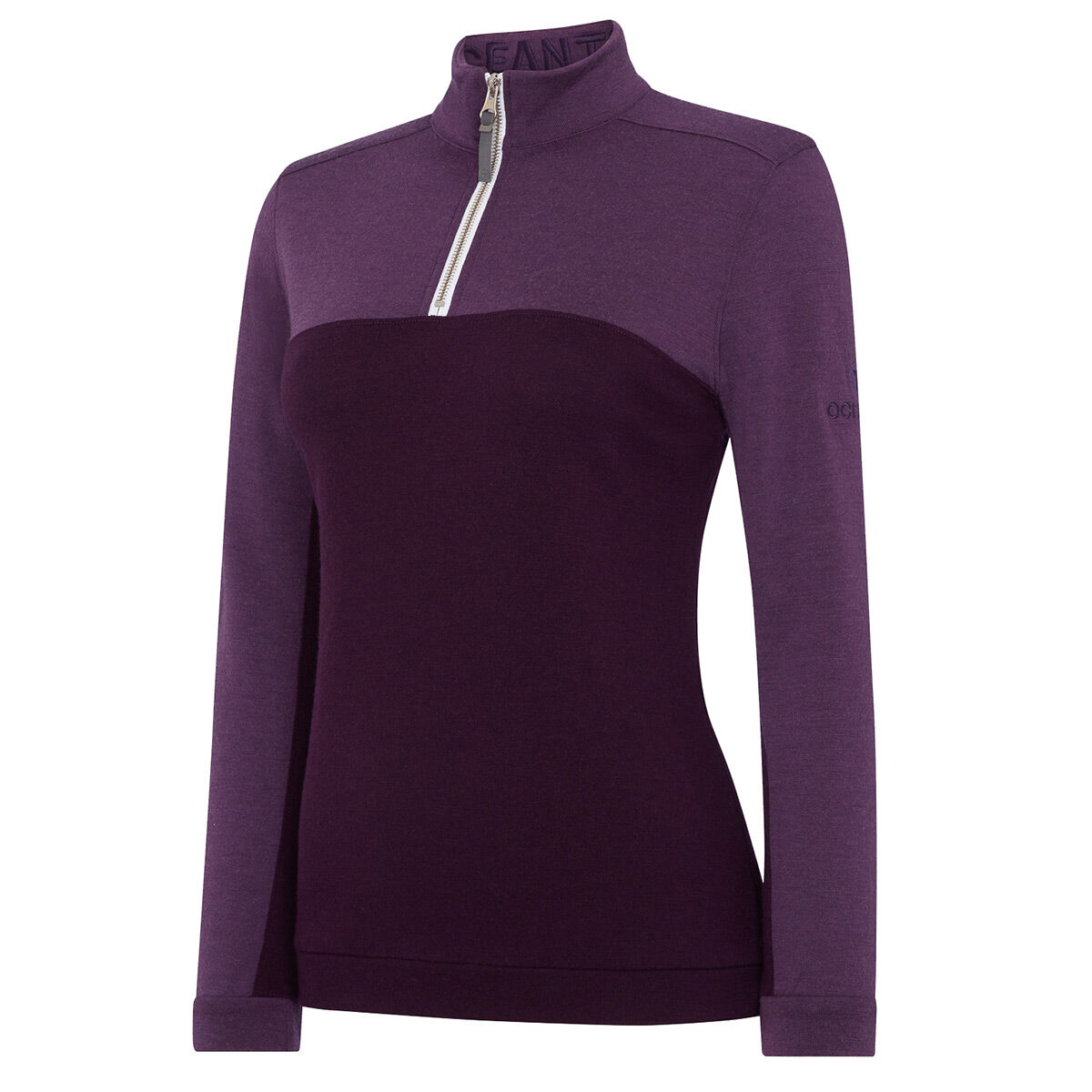 Ocean Tee Womens Purple Colour Block Manta Golf Midlayer, Size: xl | American Golf von Ocean Tee