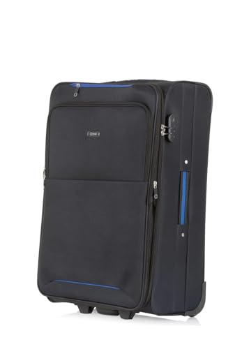 OCHNIK Großer Koffer | Softcase | Material: Nylon | Farbe: Schwarz | Zahlenschloss | Größe: L| Maße: 74×46,5×31,5 cm| Fassungsvermögen: 108l | hohe Qualität von OCHNIK