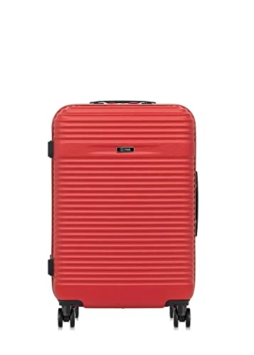 OCHNIK Koffer Medium | Harter Koffer | Material: ABS | Farbe: Rot | Größe: M | Maße: 66x45x26,5cm | Volumen: 66 Liter | 4 Rollen | Hochwertige Qualität, rot red, M, Hartschalenkoffer von OCHNIK