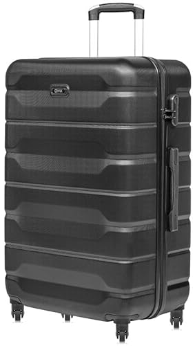 OCHNIK Großer Koffer| Hartschalenkoffer | Farbe: Schwarz | 76x49x29 cm | Größe: L | Reise-Koffer mit 4 Rollen | Langlebig | Mit ABS | Numerische Sperre | Fassungsvermögen 108L von OCHNIK