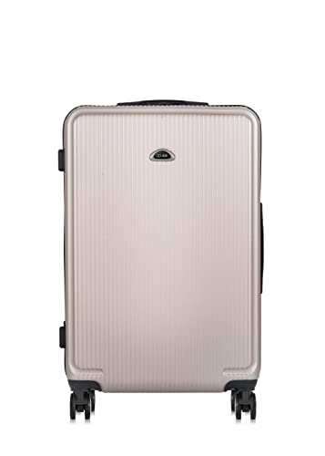 OCHNIK Großer Koffer | Hartschalenkoffer | Material: ABS | Farbe: Champagnerfarbe | Größe: L | Maße: 74x47x29 cm | Volumen: 85 Liter | 4 Rollen | Hohe Qualität von OCHNIK