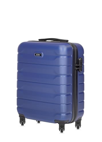 OCHNIK Handgepäck Kabinenkoffer | Farbe: Blau | Größe: S | 56x37x23 cm | Reise-Koffer mit 4 Rollen | Trolley | Langlebig | Mit ABS | Numerische Sperre | Fassungsvermögen 48L von OCHNIK