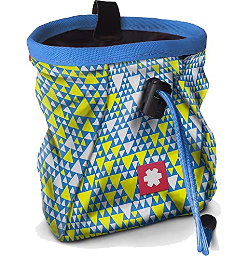 Ocun Lucky + Belt Blau - Praktischer farbenfroher Chalk Bag, Größe One Size - Farbe Triangle Blue von Ocun