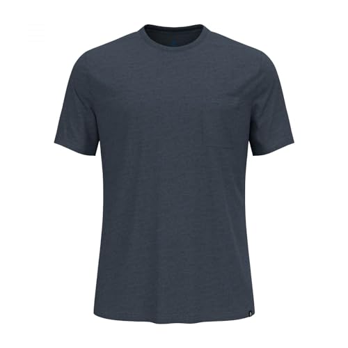 ODLO Damen Essentials T-Shirt Mit Naturfasern Hiking, Blue Heron Melange, L EU von Odlo