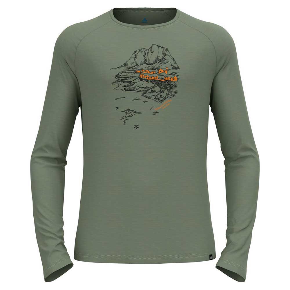 Odlo Ascent Merino 200 Long Sleeve T-shirt Grün XL Mann von Odlo