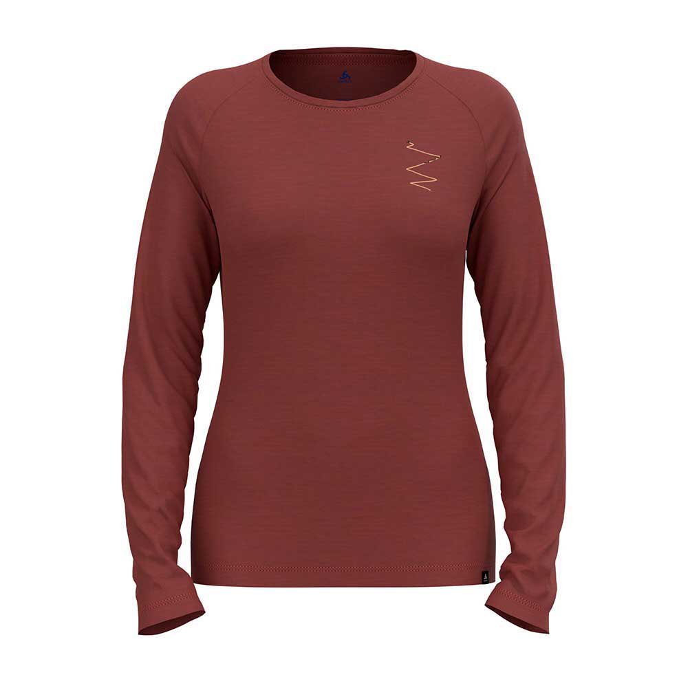 Odlo Ascent Merino 200 Long Sleeve T-shirt Rot L Frau von Odlo