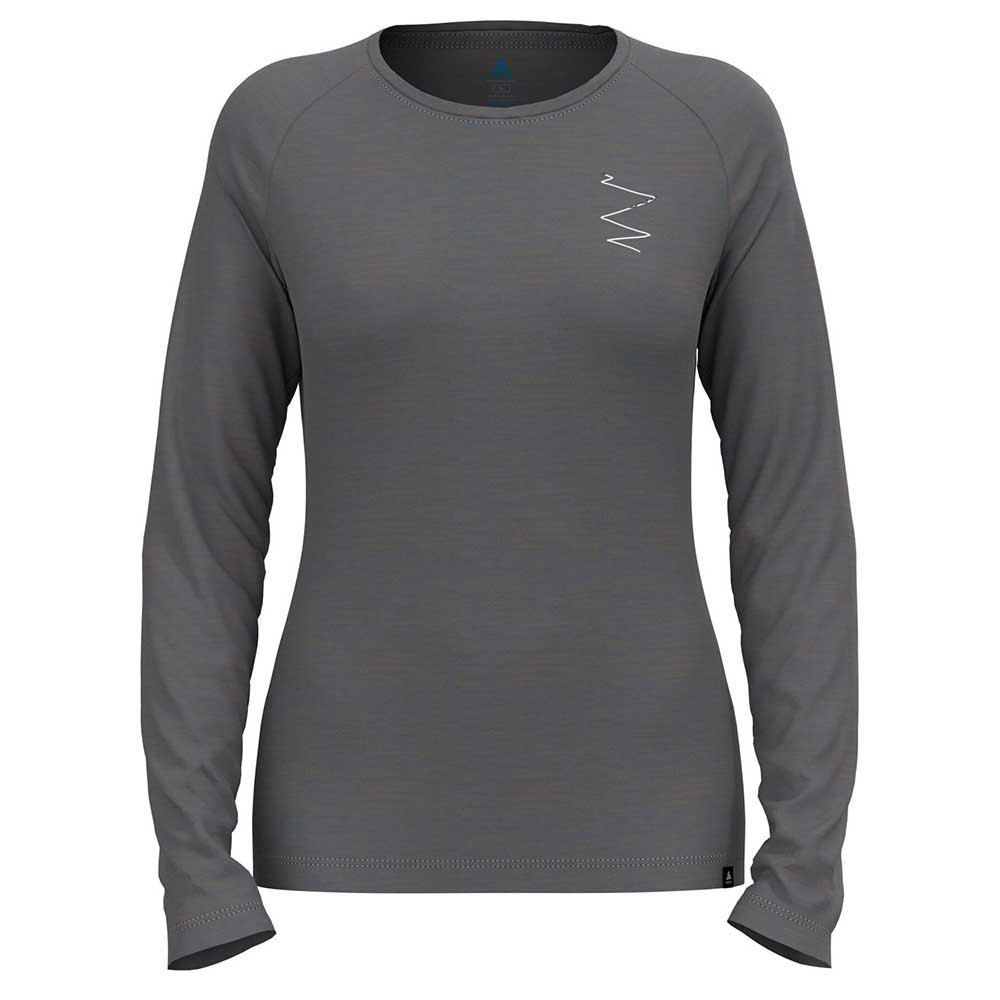 Odlo Ascent Merino 200 Long Sleeve T-shirt Grau S Frau von Odlo