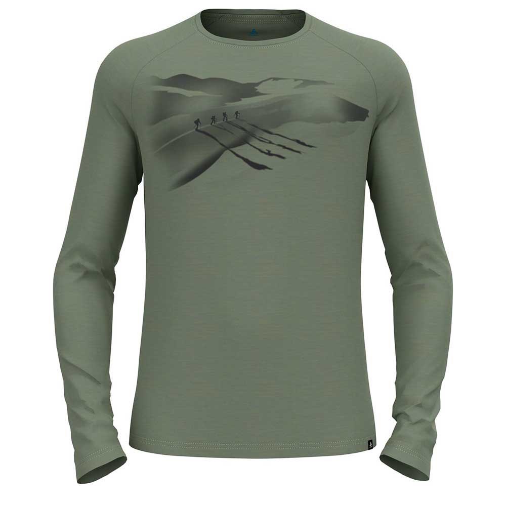 Odlo Ascent Merino 200 Long Sleeve T-shirt Grün S Mann von Odlo