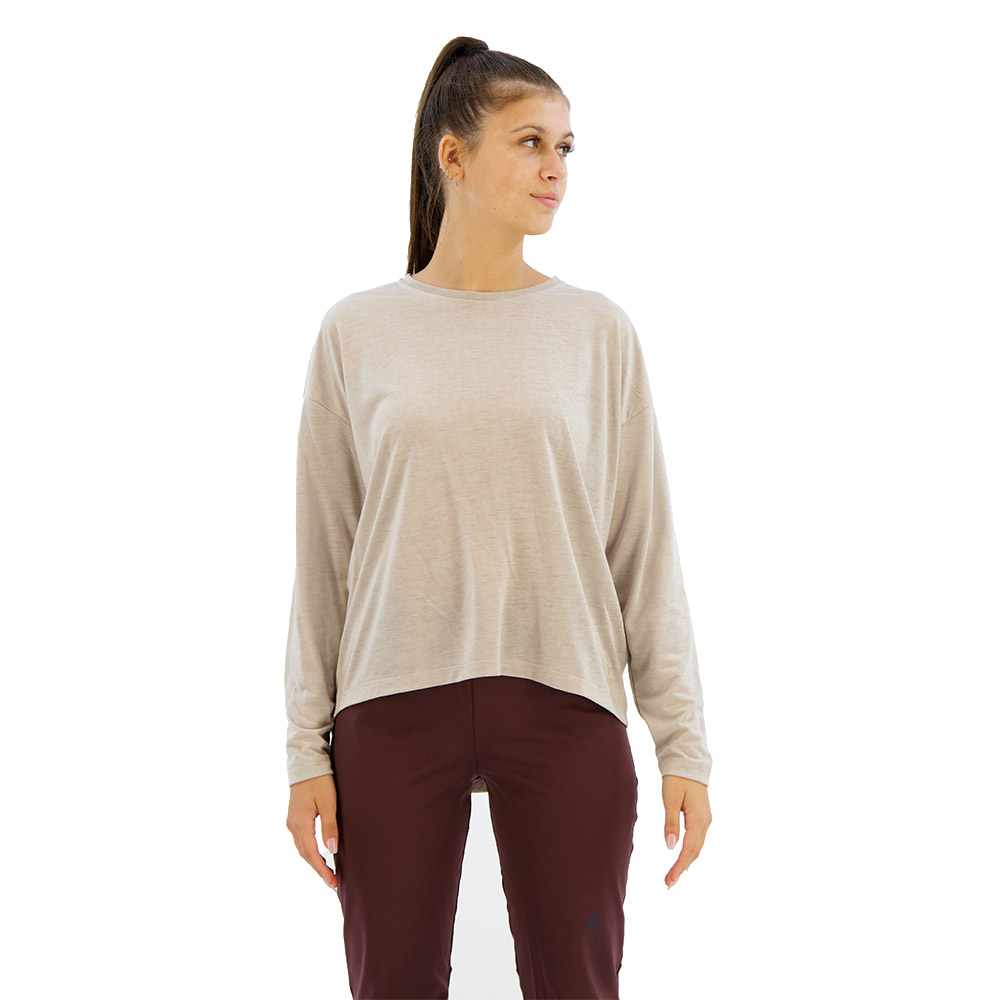 Odlo Crew Active 365 Natural Long Sleeve T-shirt Grau M Frau von Odlo