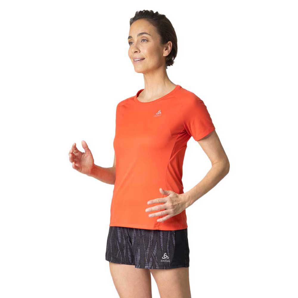 Odlo Crew Essential Chill-te Short Sleeve T-shirt Orange S Frau von Odlo