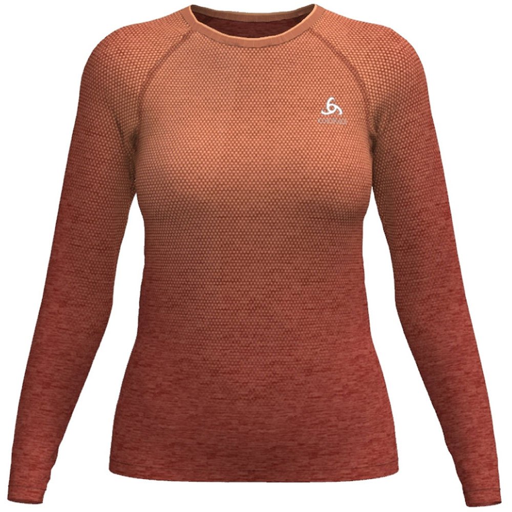 Odlo Crew Essential Seamless Long Sleeve T-shirt Orange S Frau von Odlo