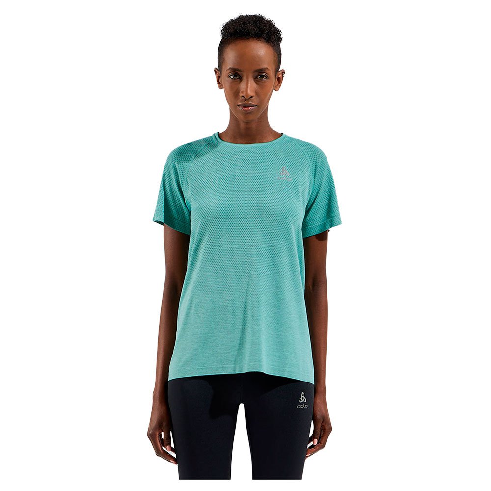 Odlo Crew Essential Seamless Short Sleeve T-shirt Grün L Frau von Odlo