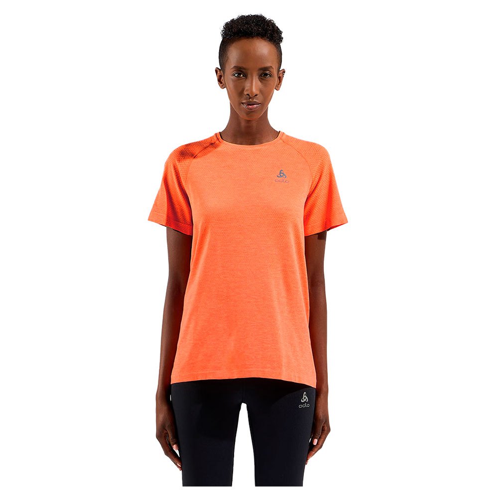 Odlo Crew Essential Seamless Short Sleeve T-shirt Orange M Frau von Odlo