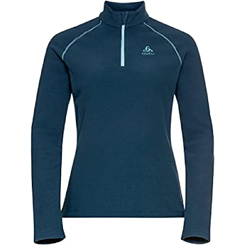 Odlo Damen Langarm Shirt mit Reißverschluss RIGI, blue wing teal, S von Odlo