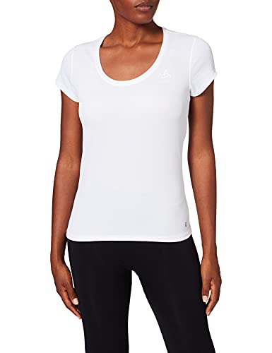 Odlo Damen ACTIVE F-DRY LIGHT Baselayer Kurzarm-Shirt mit Rundhals, White, XL von Odlo