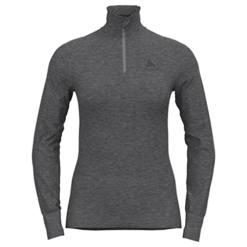Odlo Damen ACTIVE WARM ECO Baselayer Langarm-Shirt mit 1/2 Reißverschluss & Stehkragen, Odlo Steel Grey Melange, XS Odlo Damen ACTIVE WARM ECO Baselayer Langarm-Shirt mit 1/2 Reißverschluss & Stehkragen, Odlo Steel Grey Melange, XS von Odlo