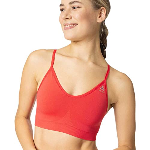 Odlo Damen Sport BH SEAMLESS SOFT LOW SUPPORT, chinese red - sundried tomato, S von Odlo