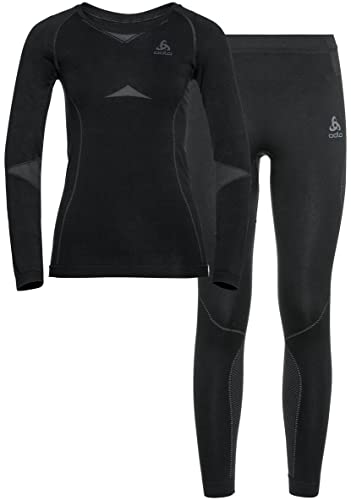 Odlo Damen Funktionsunterwäsche Set FUNDAMENTALS PERFORMANCE WARM, black - odlo graphite grey, XS von Odlo