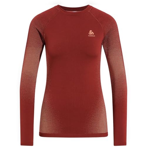 Odlo Damen Funktionsunterwäsche Langarm Shirt PERFORMANCE WARM ECO, spiced apple, XS von Odlo