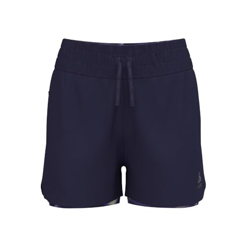 Odlo Damen Zeroweight Print 3In 2In1 Short Laufbekleidung Laufshorts Eclipse - Dunkelblau M von Odlo