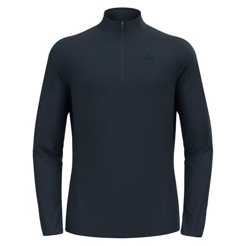 Odlo Herren Fleecepullover Essential Light Midlayer Mit Halbreißverschluss Langarm Wandershirt Mid Layer, Dark Sapphire, XXL EU von Odlo