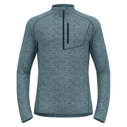 Odlo Fleecepullover Herren Tencia I Midlayer I Langarm Wandershirt Langarm Wandershirt mit 1/2 Reißverschluss I Herren von Odlo