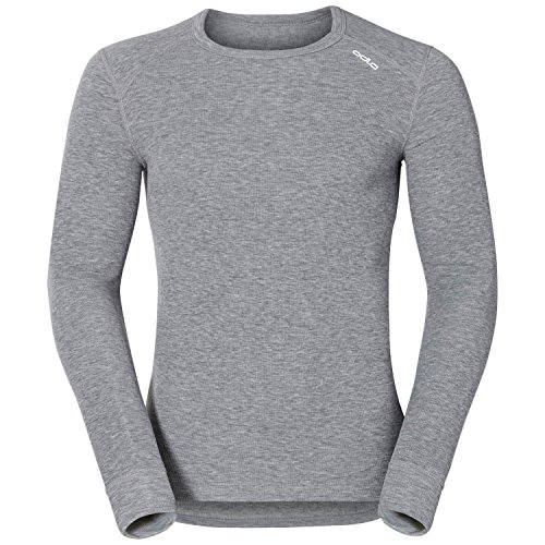 Odlo Herren ACTIVE WARM Baselayer Langarm-Shirt mit Rundhals, Grey Melange, XL von Odlo