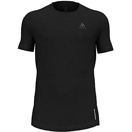 Odlo Herren Funktionsunterwäsche Kurzarm Shirt MERINO PERFORMANCE 130 GRAMM, black, XL von Odlo