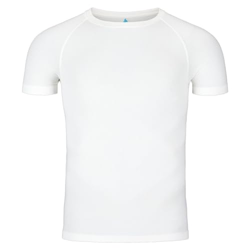 Odlo Herren Bl Top Crew Neck S/S Performance Light E T-Shirt, Weiß, XL EU von Odlo