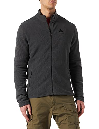 Odlo Herren Hoodyjacke mit Reißverschluss ROY, shale grey - black stripes, XL von Odlo