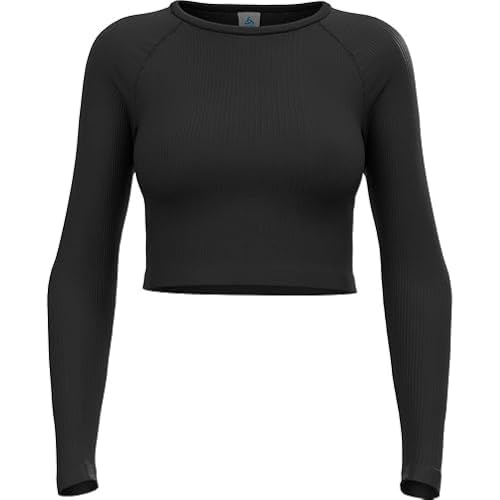Odlo Laufshirt Damen Langarm Active 365 Seamless Crop I Sport Shirt I Sport Oberteil I Fitness Shirt von Odlo