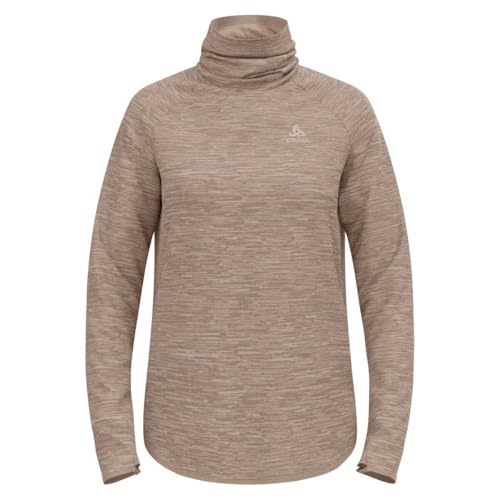 Odlo Damen Laufshirt Langarm Essential Thermal I Sport Shirt Oberteil Midlayer Fitness Fleece Jacket, Cinder Melange, XL EU von Odlo