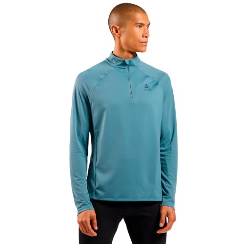 Odlo Herren Laufshirt Langarm Essential Ceramiwarm I Sport Shirt Männer Oberteil Midlayer Fitness Sweater, Provincial Blue, XL EU von Odlo