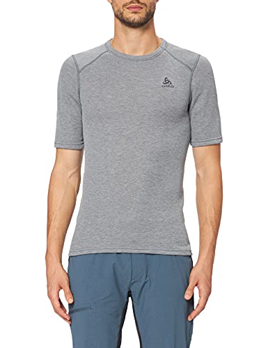 Odlo Herren Funktionsunterwäsche Kurzarm Shirt ACTIVE WARM ECO, odlo steel grey melange, M von Odlo