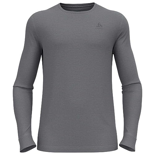 Odlo Herren Funktionsunterwäsche Langarm Shirt MERINO 260, odlo steel grey melange, XL von Odlo