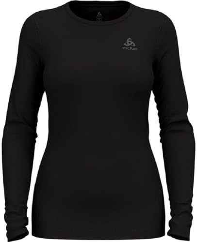 Odlo Damen Funktionsunterwäsche Langarm Shirt MERINO 260, black, XL von Odlo