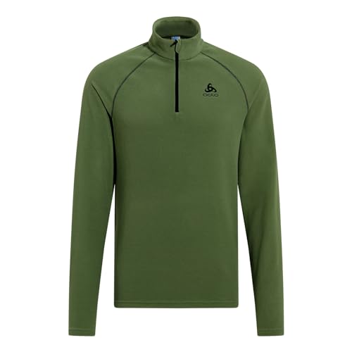 Odlo Herren Langarm Shirt mit Reißverschluss RIGI, matte green, XL von Odlo