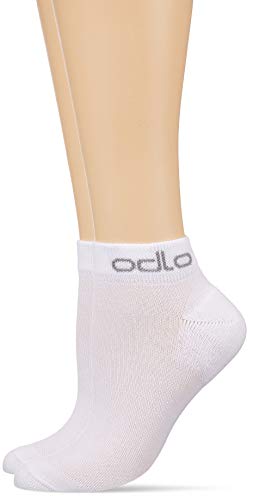Odlo Unisex ACTIVE Socken kurz 2er-Pack, White, 45-47 von Odlo